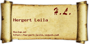 Hergert Leila névjegykártya